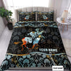 Horse Bedding Set Personalized Name Horse Racing Bedding Set