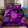 Oceania Bedding Set Aboriginal Naidoc Week 2021 Best Purple Turtle Lizard Bedding set