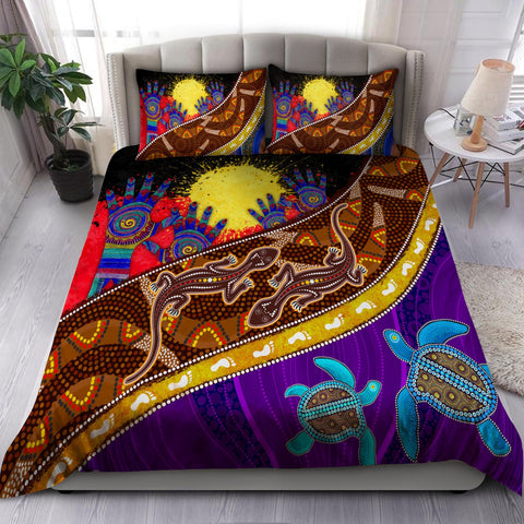 Oceania Bedding Set Aboriginal Culture Painting Art Colorful 3D Design bedding set