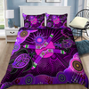 Oceania Bedding Set Aboriginal Naidoc Week 2021 Purple Turtle Lizard Sun Bedding set