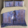 Anubis Face Blue Ancient Egyptian Mythology Culture 3D design Bedding set