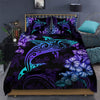 Beautiful Shark hibiscus Hawaii fishing bedding set Pi26062105