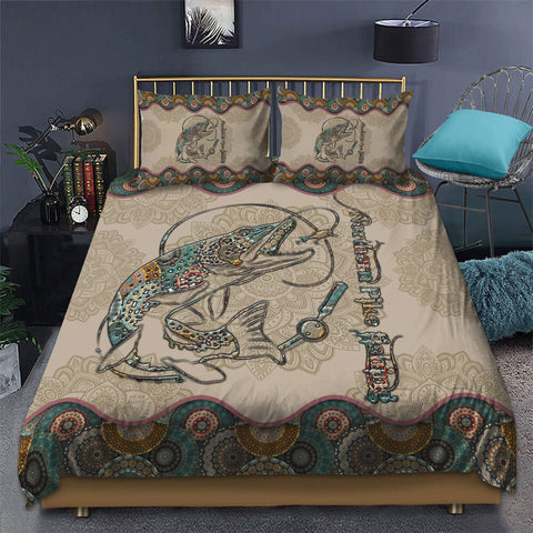 Northern Pike Fishing Mandala Vintage bedding set Pi26062104