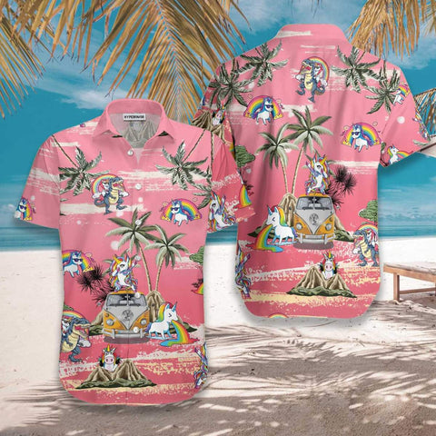 Baby Unicorn Summer Time 02 Unicorn Hawaiian Shirt, Stylish Unicorn Shirts for Men And Women