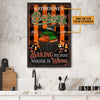 Baking Witch, Witchy Baker, Halloween Bakery, Because Murder Is Wrong Custom Poster