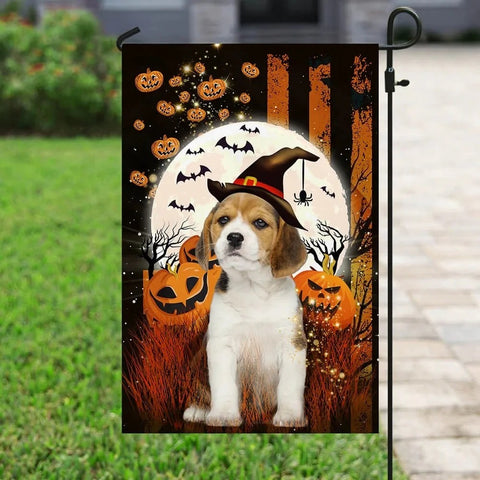Beagle Happy Halloween Double Sided Halloween Garden Flag For Outdoor Yard Decoration Home Decor ND