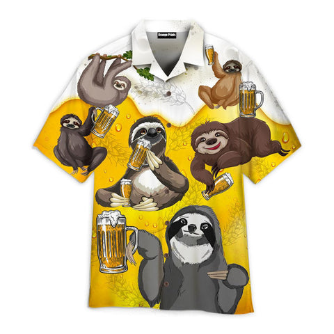 Sloth Beer Hawaiian Shirt Summer Beach Clothes Outfit For Men Women ND