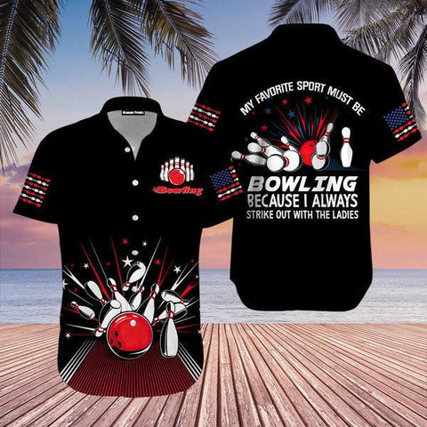 Bowling Hawaiian Shirt Summer Beach Clothes Outfit For Men Women ND