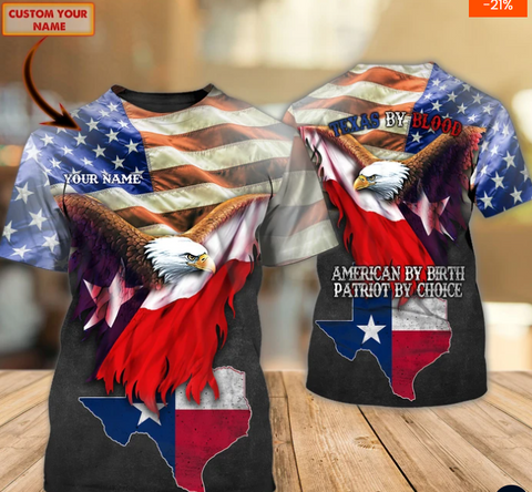 Men American Patriot Shirt Custom Name Patriot By Choice 3d shirt, Eagle Shirt US Flag shirt design, Patriot Gift Idea, Veteran Day Gift, Patriot Day 20th Anniversary