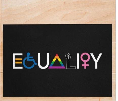 Equality Black LGBT Disabled Women Doormat