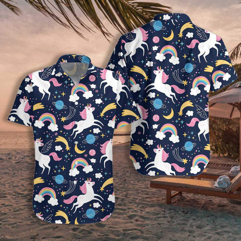 Cheerful Unicorn Hawaiian Shirt TM