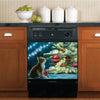 Christmas Kitchen Dishwasher Magnet Cover - Cute Kitten Cat and Christmas Tree HT