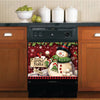 Christmas Kitchen Dishwasher Magnet Cover - Snowman with Snowballs Sign and Cardinal HT