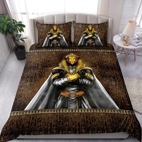 Egypt Bedding Set Egyptian Ancient Pharaoh Gods hieroglyphs 3D Printed Bedding Set