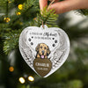 A Piece Of My Heart Is In Heaven Dog Memorial Gift Personalized Custom Heart Ornament