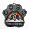 Pawprints In Heaven On My Heart Dog Memorial Gift Dog Treats Pattern Custom Paw Ornament