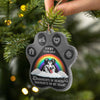Pawprints In Heaven On My Heart Dog Memorial Gift Dog Treats Pattern Custom Paw Ornament