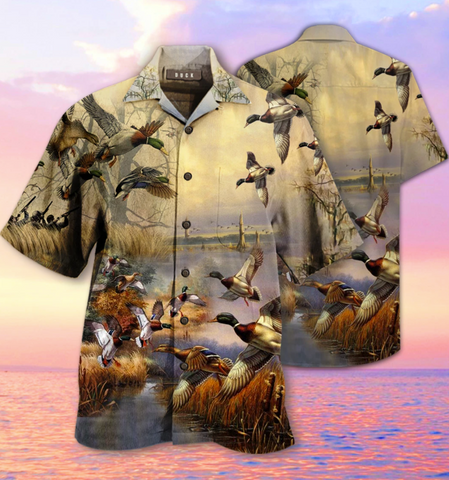 Mallards Vintage Hawaiian Shirt Aloha Shirt Duck Shirts Gifts for Duck Lovers
