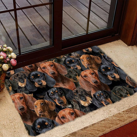 A Bunch Of Dachshunds Doormat gift for Dachshund dog lovers Doormat