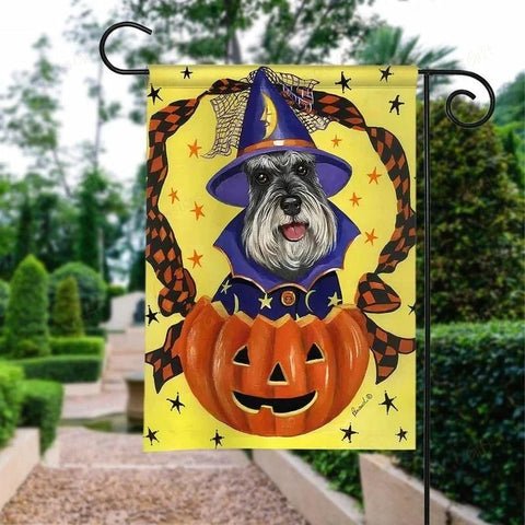 Dog Pumpkins Double Sided Halloween Garden Flag For Outdoor Yard Decoration Home Decor ND
