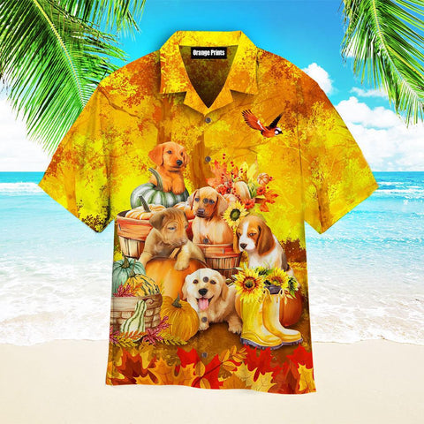 Dogs Autumn Hawaiian Shirt Summer Beach Clothes Outfit For Men Women ND