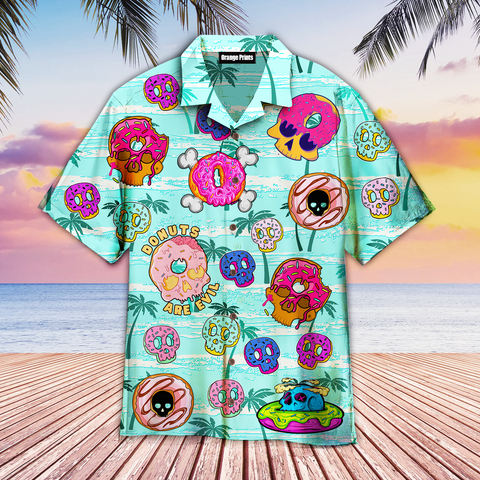 Donuts Are Evil Hawaiian Shirt Summer Beach Clothes Outfit For Men Women ND
