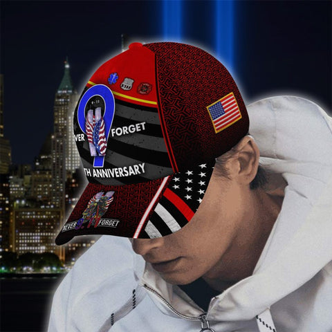 American Patriot Cap Memorial 20th Anniversary We Will Never Forget Cap 20 Year 9.11 Memorial Custom Your Cap
