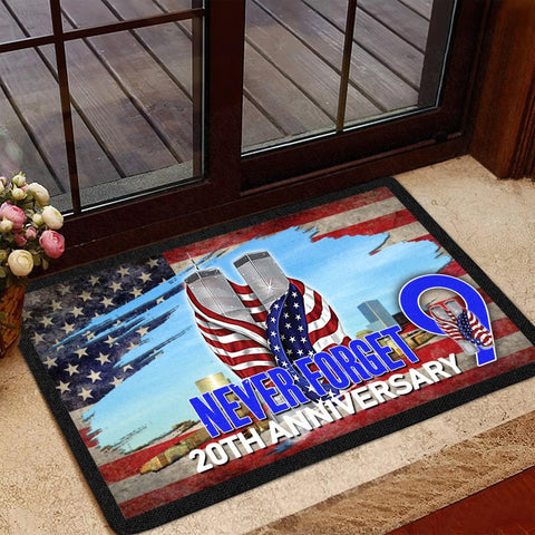 20th Anniversary 9/11 Memorial Never Forget All Gave Some Some Gave All 9-11-2001 Doormat 04