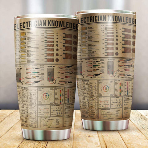Electrician Knowledge Tumbler, Gift for Electrician, Tumbler for Electrician, Best gift for Electrician Dad VA