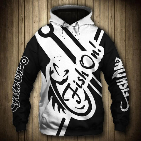 Men Fishing hoodie FISH ON