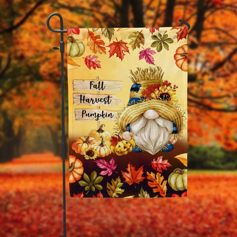 Fall Harvest Pumpkin Halloween Double Sided Garden Flag For Outdoor Yard Decoration Home Decor ND