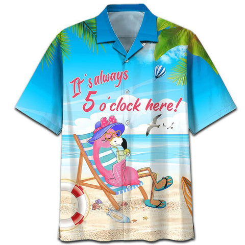 Flamingo Hawaiian Shirt Summer Beach Clothes Outfit For Men Women ND
