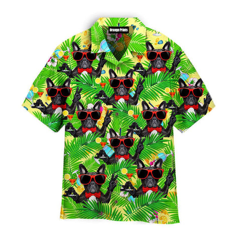 French Bulldog Cocktail Hawaiian Shirt Summer Beach Clothes Outfit For Men Women ND