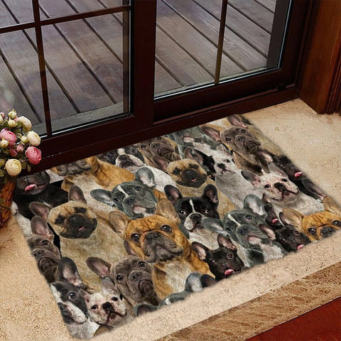 A Bunch Of French Bulldogs Doormat gift for French Bulldog dog lover Doormat
