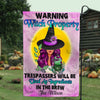 Halloween flag Gardening Witch Property - Custom Flag