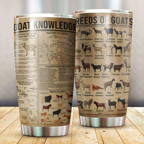 Goat Knowledge Tumbler, Goat Lovers Gift Ideas, Gift for Goat Knowledge Lovers, Goat Knowledge Bottle, Farm Lover Cup design, Gift Idea for Farmers VA