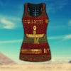 Women Tank Top Egyptian Ancient Queen Red Pattern Combo Legging Tank