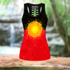 Aboriginal Flag Indigenous Sun Painting Art  Combo Legging Tank