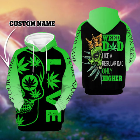 Personalized Weed Dad Unisex Hoodie For Men Women Cannabis Marijuana 420 Weed Shirt Clothing Gifts HT