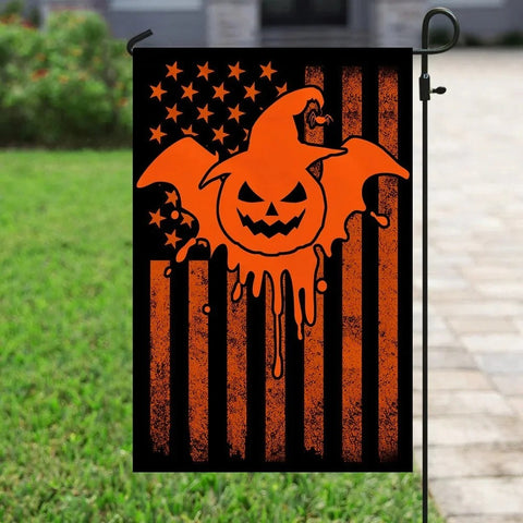 Halloween American US Flag Double Sided Halloween Garden Flag For Outdoor Yard Decoration Home Decor ND