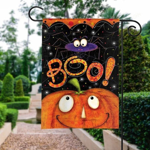 Halloween Boo Double Sided Halloween Garden Flag For Outdoor Yard Decoration Home Decor ND