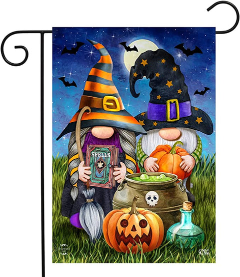 Halloween Gnomes Double Sided Halloween Garden Flag For Outdoor Yard Decoration Home Decor ND