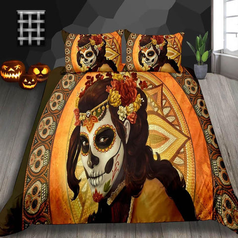 Halloween Tribal Style Girl Bedding Set Bedspread Duvet Cover Set Home Decor ND