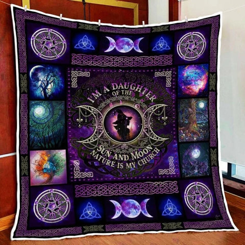 Halloween Witch Daughter Of The Sun And Moon Quilt Blanket Comforter Bedding Home Decoration ND