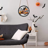 Halloween Pumpkins Truck Round Wood Sign, Horror Halloween Wood Sign, Best Halloween Home Decor HN