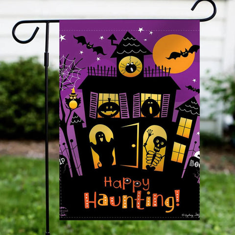 Happy Halloween Pumpkin Ghosts Double Sided Halloween Garden Flag For Outdoor Yard Decoration Home Decor ND