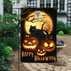 Happy Halloween Pumpkin Ghost Black Cat Double Sided Halloween Garden Flag For Outdoor Yard Decoration Home Decor ND