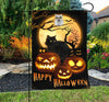 Happy Halloween Pumpkin Ghost Black Cat Double Sided Halloween Garden Flag For Outdoor Yard Decoration Home Decor ND