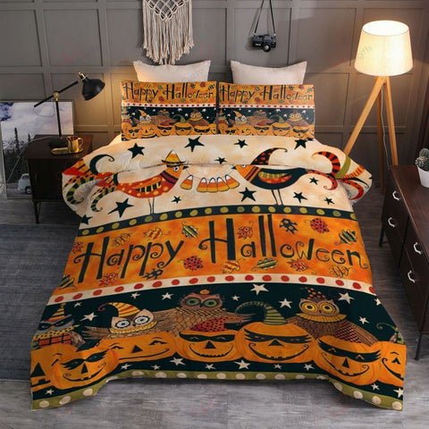 Happy Halloween Bedding Set Bedspread Duvet Cover Set Home Decor ND