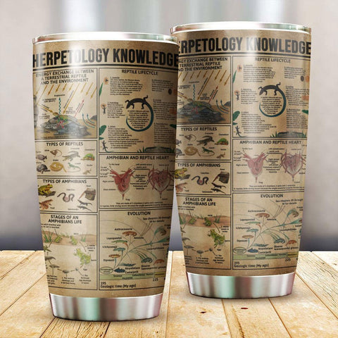 Herpetology Knowledge Tumbler, Herpetology Knowledge Bottle, Gift for Herpetology Lovers, Gift Idea for Herpetology VA